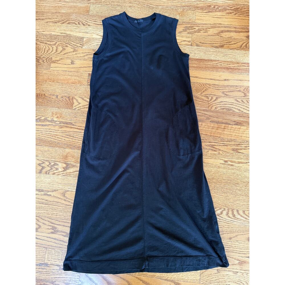 ATM Anthony Thomas Melillo Black Sleeveless High Neck Pocket S Tank Dress